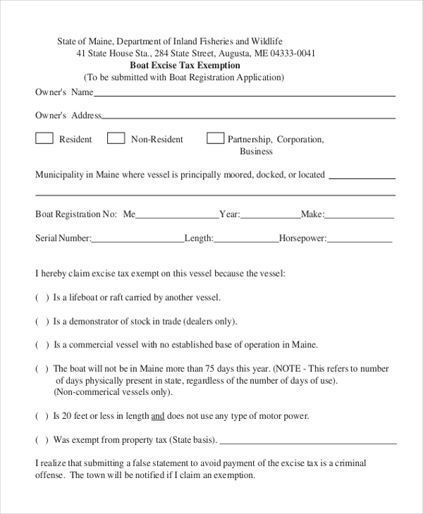 FREE 13+ Tax Exemption Form Samples, PDF, MS Word, Google Docs