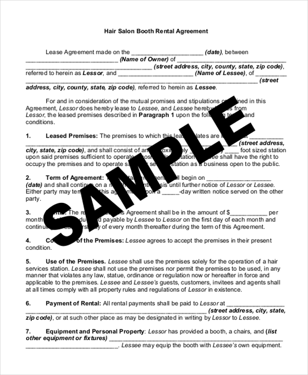 free 11 sample rental agreement forms in pdf ms word