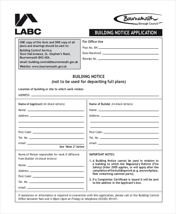 FREE 22+ Sample Notice Forms in PDF MS Word