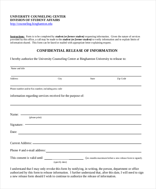 confidenciality-release-of-general-information-template-form-printable