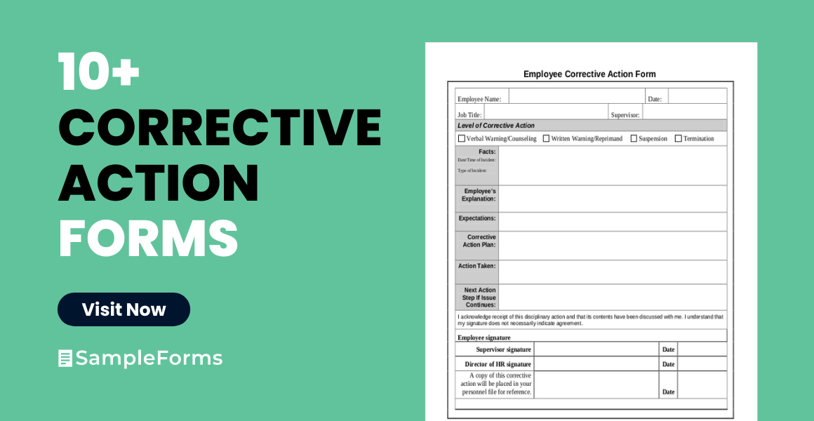 corrective actions form