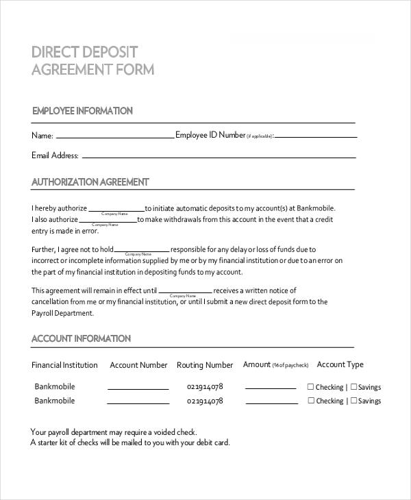 FREE 11+ Sample Deposit Agreement Forms in PDF