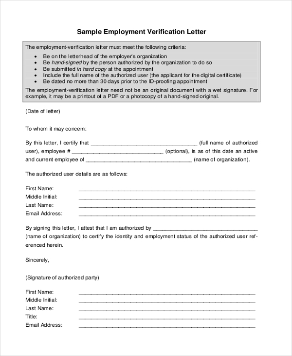 employment verification letter sample1