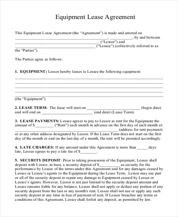 FREE 10+ Simple Lease Agreement Forms in PDF | MS Word