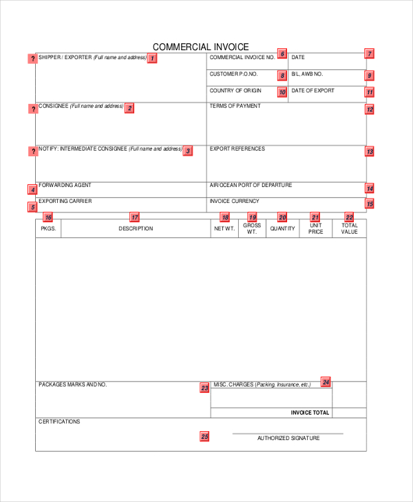 FREE 22+ Sample Invoice Forms in PDF Excel MS Word