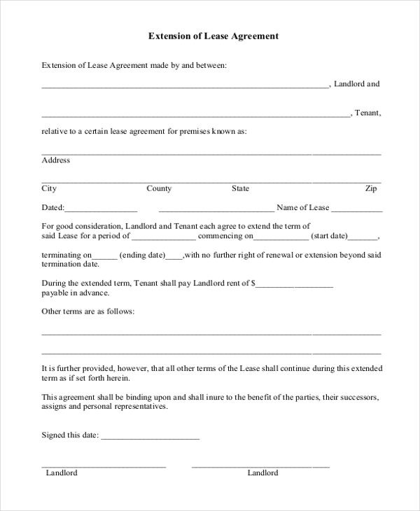 Free 9 Lease Agreement Form Samples In Pdf Ms Word