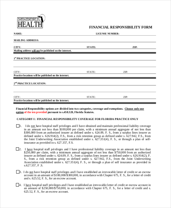 Free 18 sample financial forms in pdf ms word excel