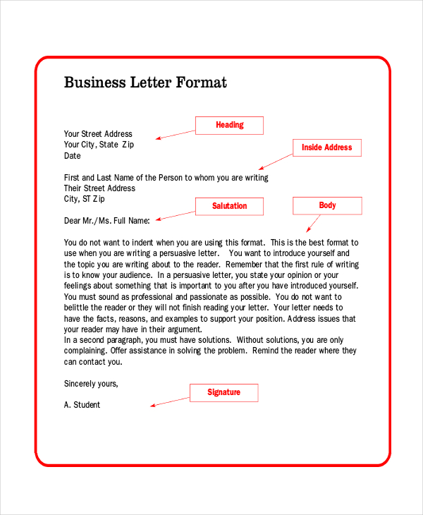 Format For A Friendly Letter from images.sampleforms.com