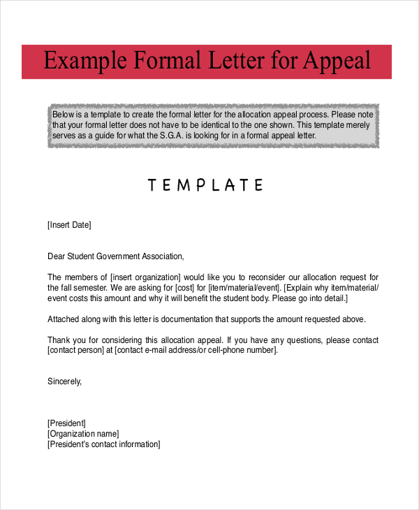 FREE 9+ Sample Formal Letters in PDF | Excel | MS Word