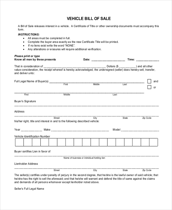 free blank bill of sale form1