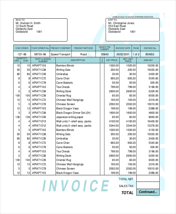 free invoice form