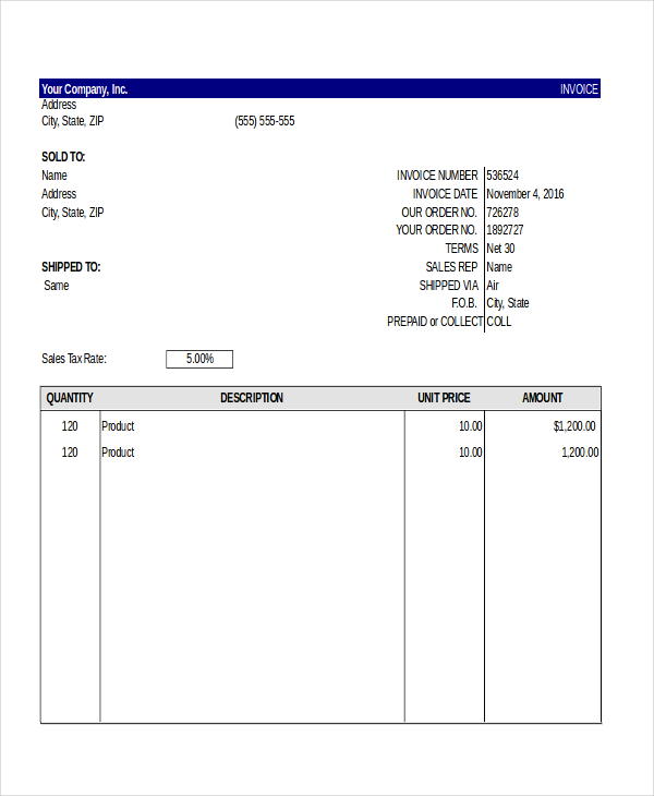 Create Invoice In Word From Excel Data Shacketp