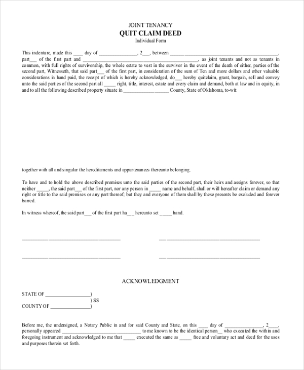 Printable Quick Deed Form Printable Forms Free Online