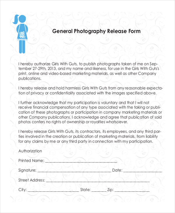 general photography release form