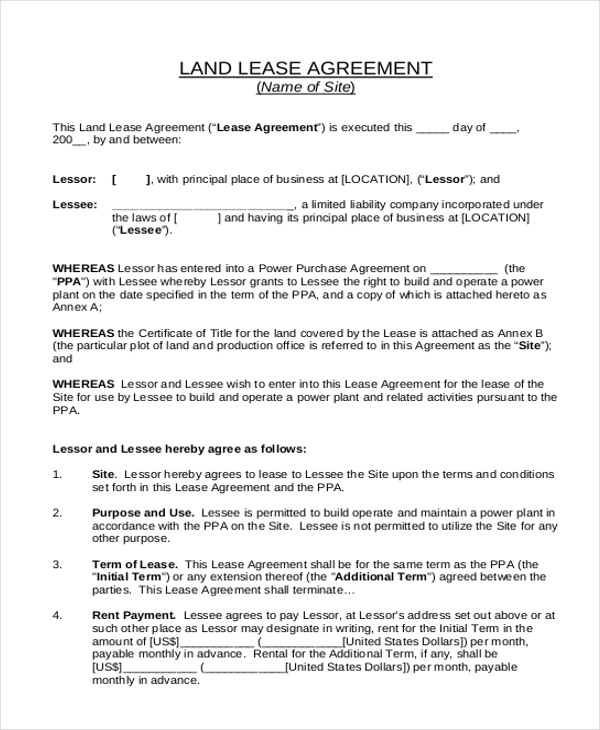 Free 10+ Simple Lease Agreement Forms In Pdf 