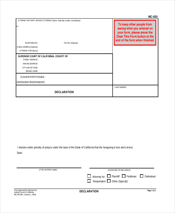 FREE 20+ Sample Legal Forms in PDF MS Word Excel