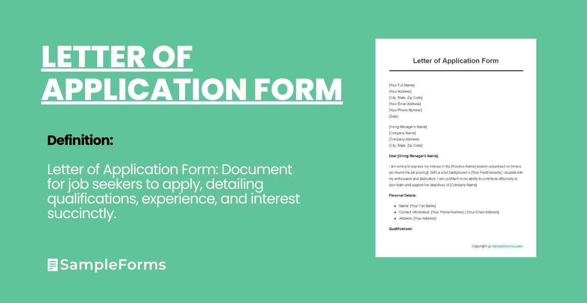 letter of application form