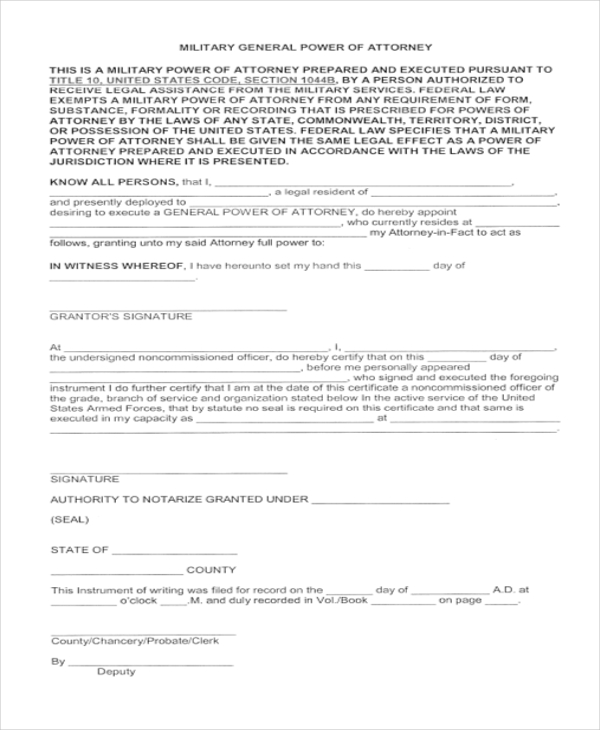 FREE 10+ Sample General Power of Attorney Forms in PDF | MS Word