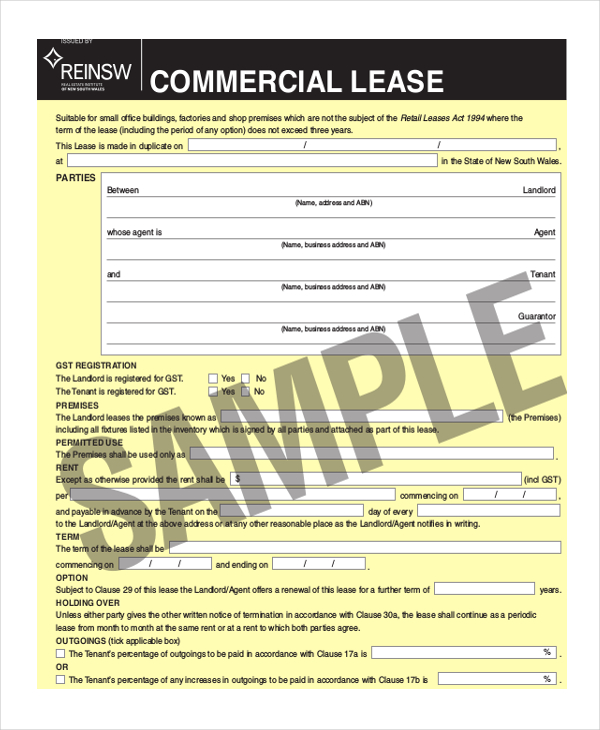 FREE 8+ Sample MonthtoMonth Lease Agreement Forms in PDF MS Word
