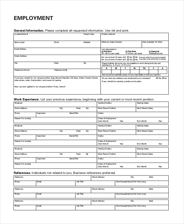 old navy application form