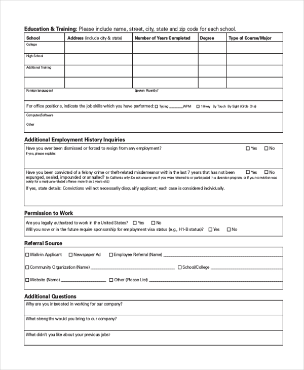 FREE 9+ Sample Old Navy Application Forms in PDF MS Word