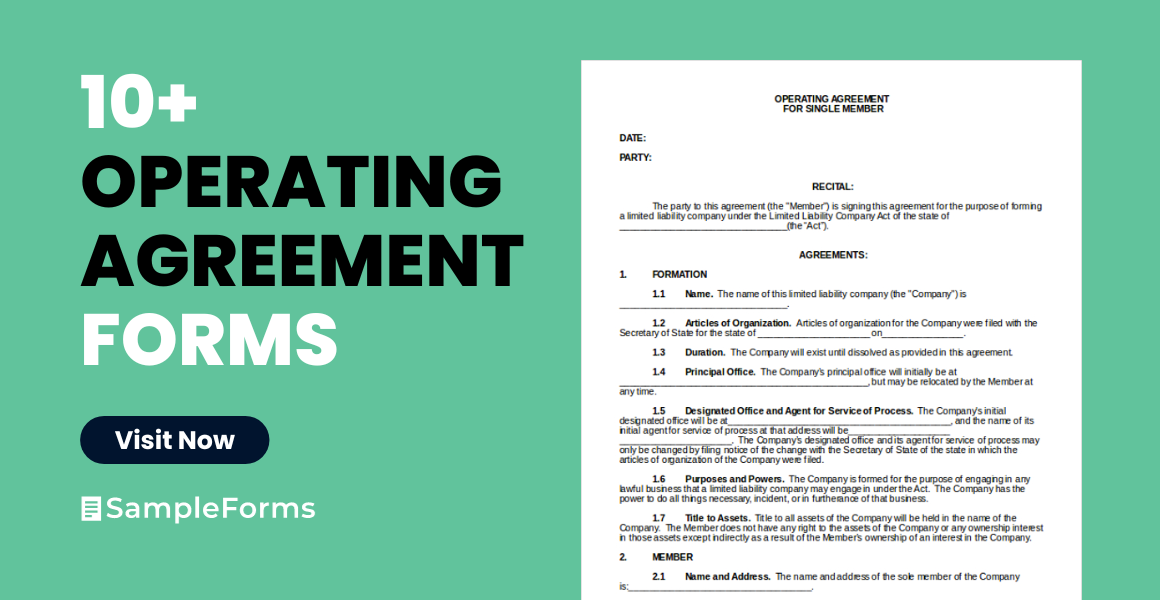 operating agreement form