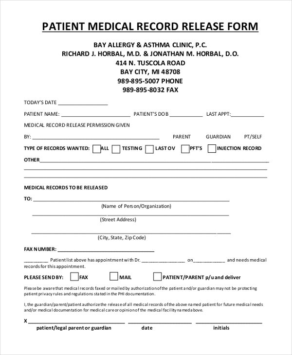 free-12-sample-medical-records-release-forms-in-pdf-ms-word-excel