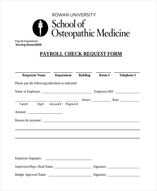 payroll check request form