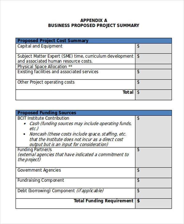 project business proposal 