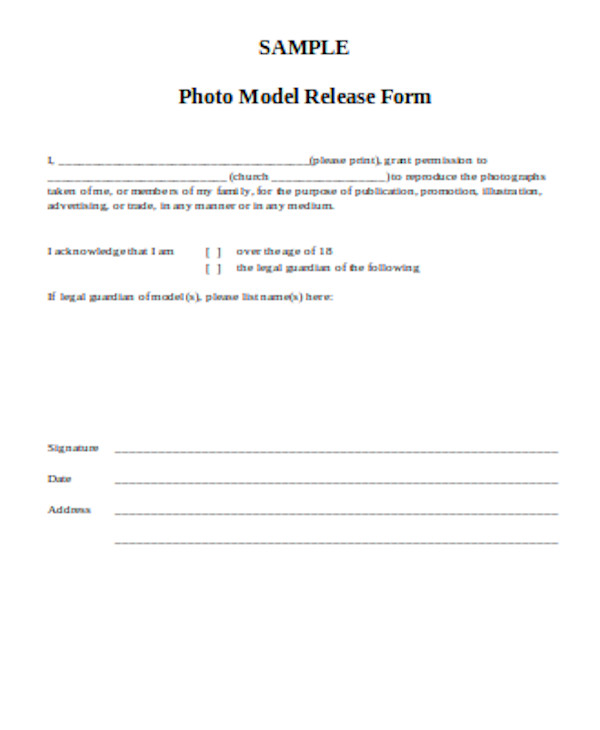 photo model release form