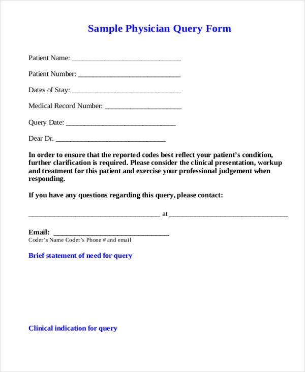 FREE 12+ Sample Query Forms in PDF | MS Word