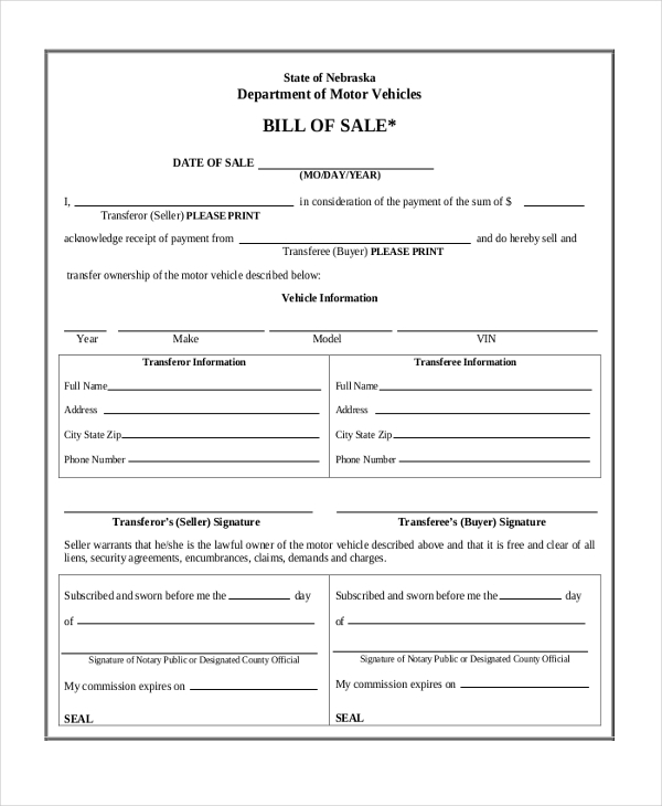 free-11-sample-bill-of-sale-forms-in-pdf-ms-word
