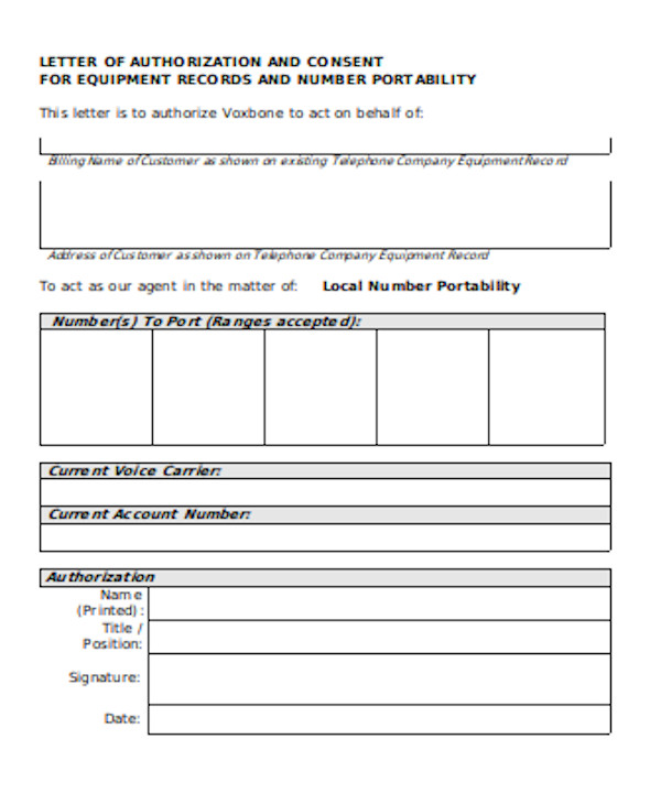 printable letter of authorization form