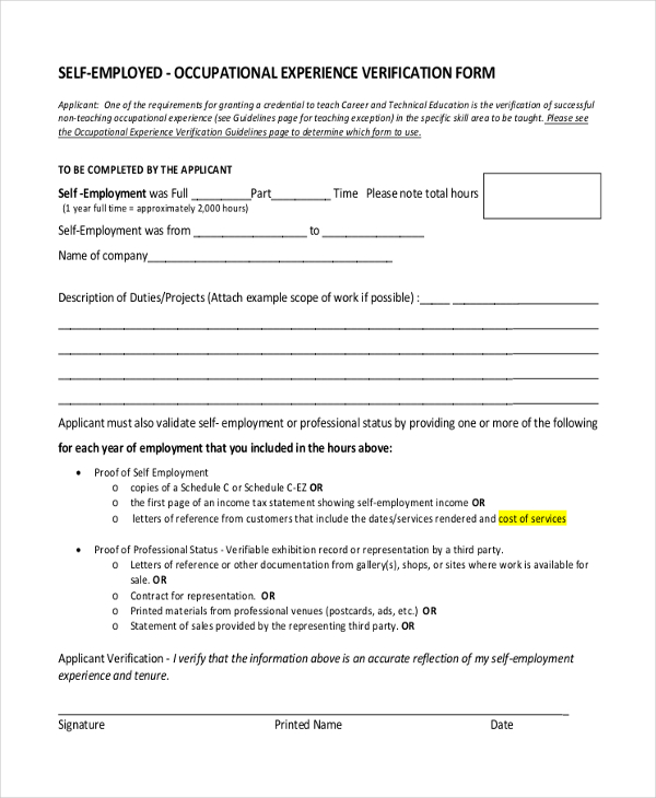 Sample Proof of Employment Letter - 10+ Sample Documents 