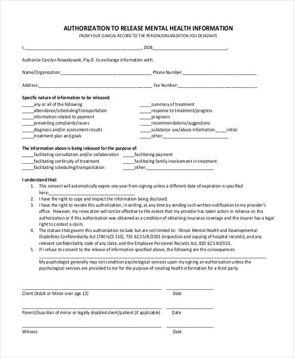 free-13-sample-release-of-information-forms-in-pdf-ms-word