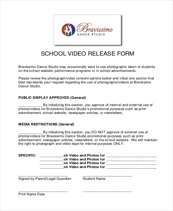 FREE 11+ Sample Video Release Forms in PDF | MS Word