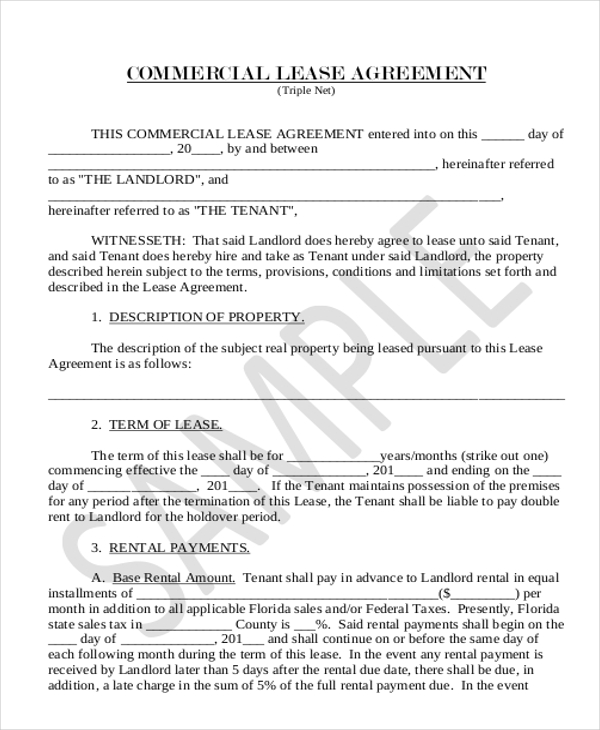 FREE 11+ Sample Lease Agreement Forms in PDF MS Word