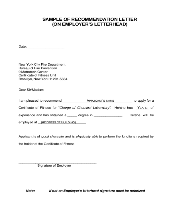 sample recommendation letter from employer4