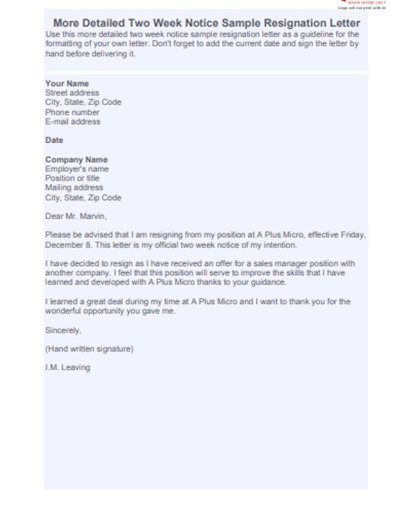 basic-two-week-notice-letter-database-letter-template-collection