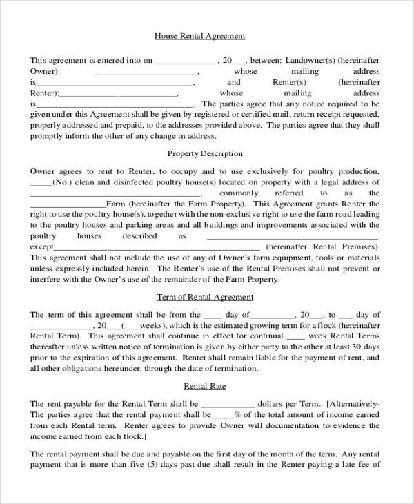 FREE 13+ Simple Rental Agreement Forms in PDF | MS Word