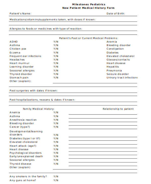 free-12-sample-medical-history-forms-in-pdf-ms-word-excel