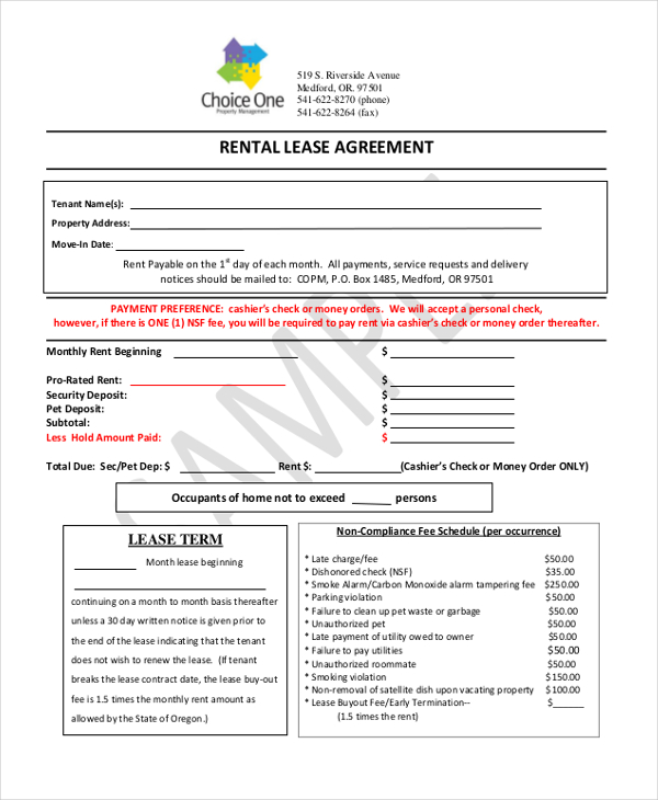 simple rental lease agreement1