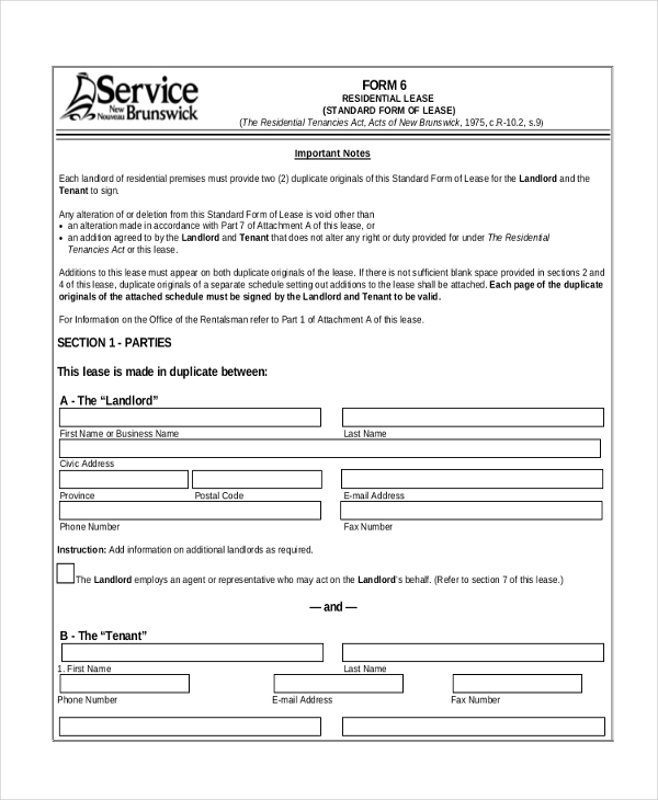 Free 10 Sample Apartment Application Forms In Pdf Ms Word 9732