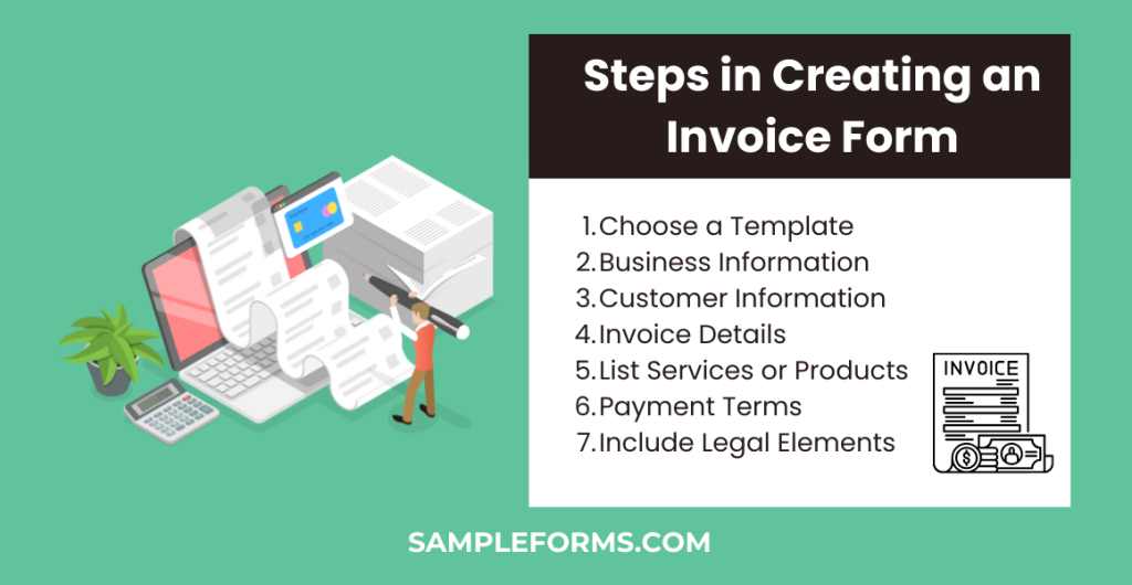 steps in creating an invoice form 1024x530
