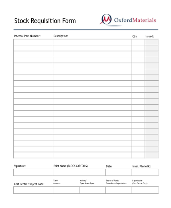 FREE 10+ Sample Requisition Forms in MS Word | PDF | Excel