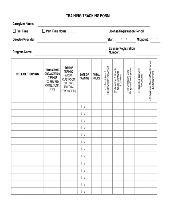 FREE 20+ Sample Tracking Forms in PDF | MS Word | MS Excel
