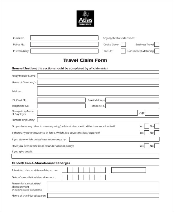 vptas travel claim form