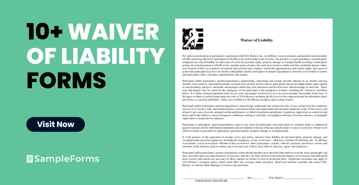 waiver of liability form