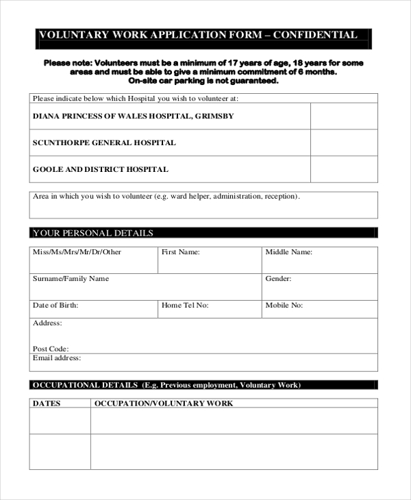 application form for volunteer work1
