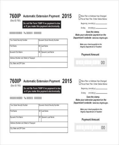 FREE 7+ Sample Income Tax Extension Forms in PDF | MS Word